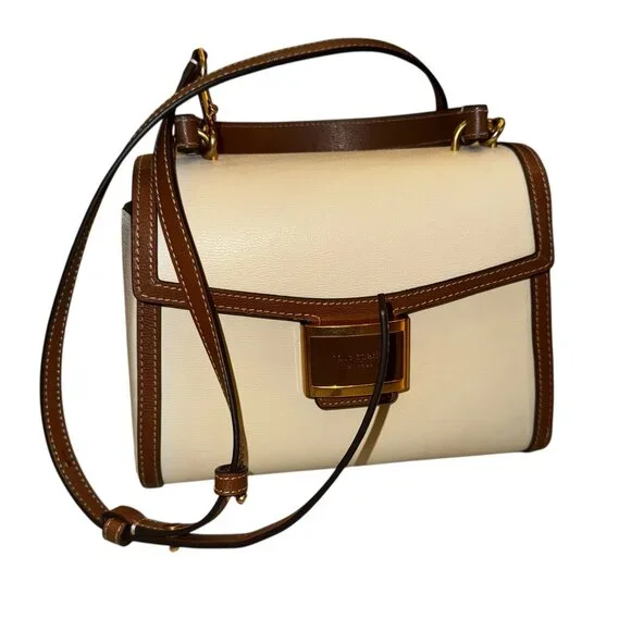 Like new! Kate Spade Colorblocked Small Top Handle Bag in Halo White - Picture 7 of 12